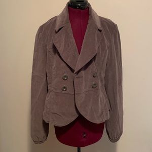 Tulle Corduroy Gray Blazer/Pea Coat NWT